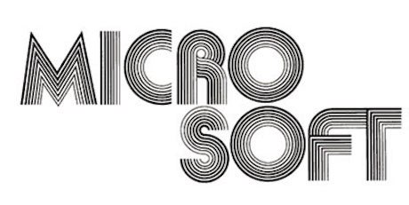 Le premier logo de ce qui était encore Micro Soft (en deux mots)